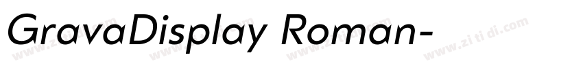 GravaDisplay Roman字体转换
